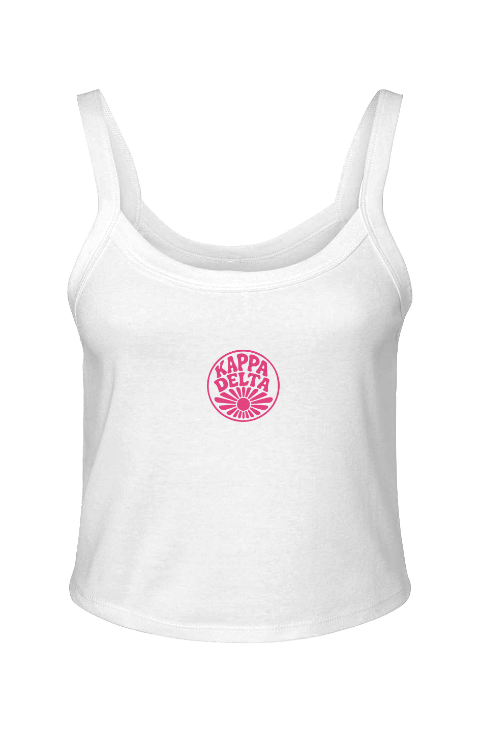 KD CIRCLE SUNSHINE- Micro Rib Spaghetti Strap Tank