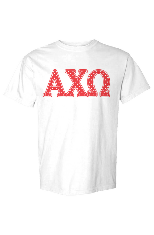 AXO POLKA DOTS RED- Comfort Colors Heavyweight T Shirt