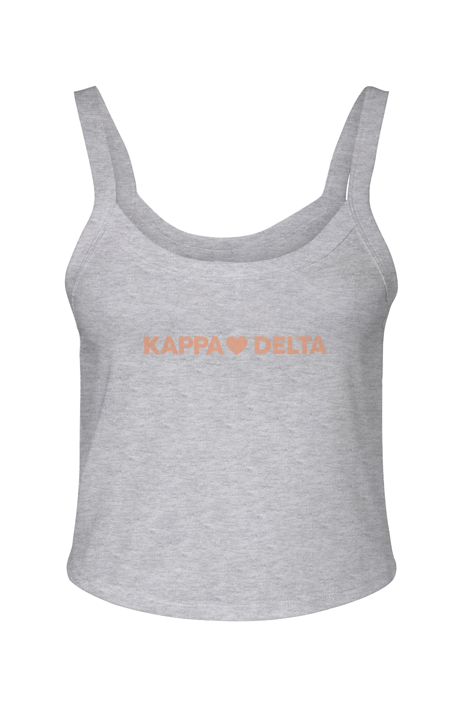 Kappa Heart Delta Micro Rib Spaghetti Strap Tank