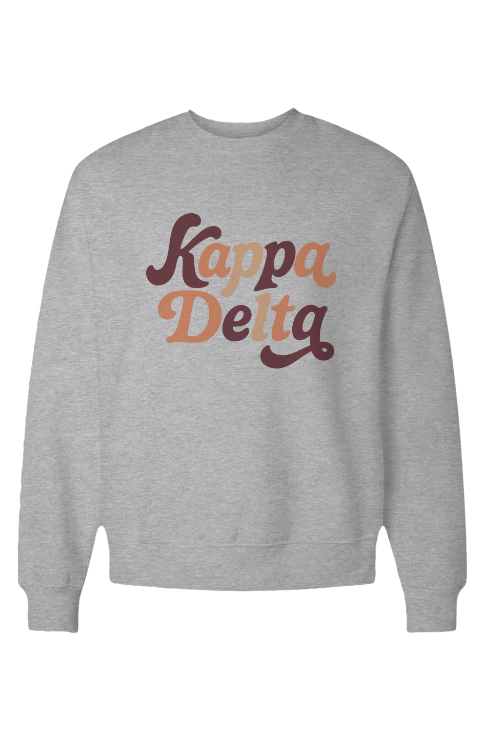 Earthy Multi Color Kappa Delta Heavy Crewneck Sweatshirt