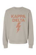  Lightning Bolt Kappa Delta Sponge Fleece Sweatshirt