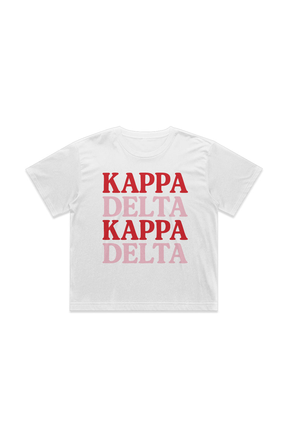 Stacked Kappa Delta Crop Tee