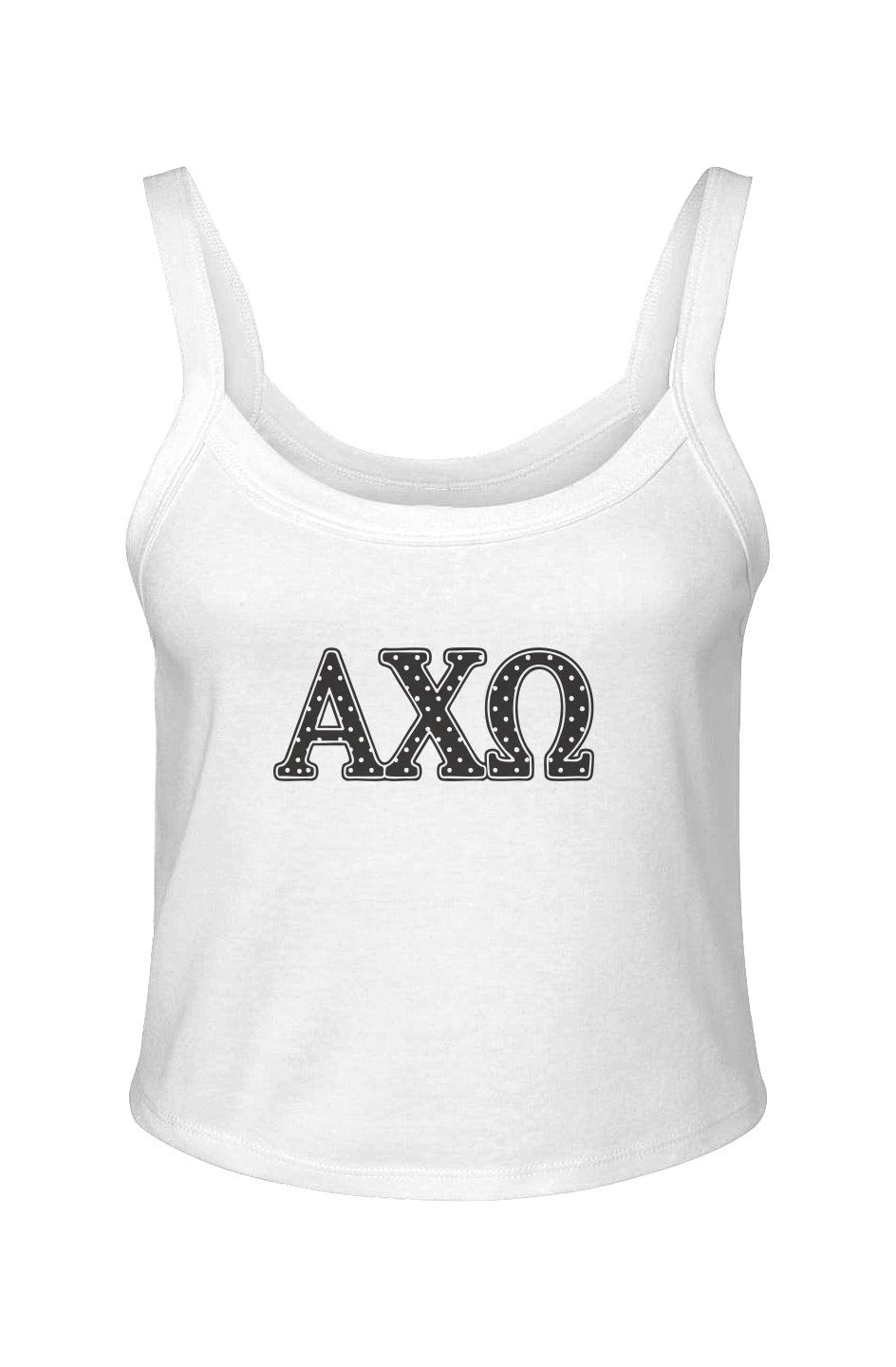 AXO POLKA DOTS- Micro Rib Spaghetti Strap Tank