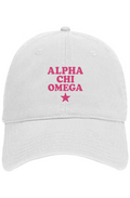 AXO PINK STAR- Otto 6 panel dad hat