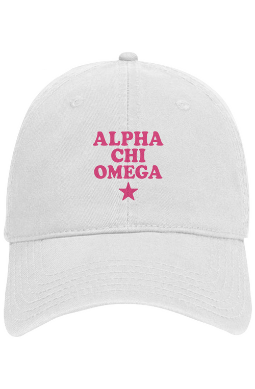 AXO PINK STAR- Otto 6 panel dad hat