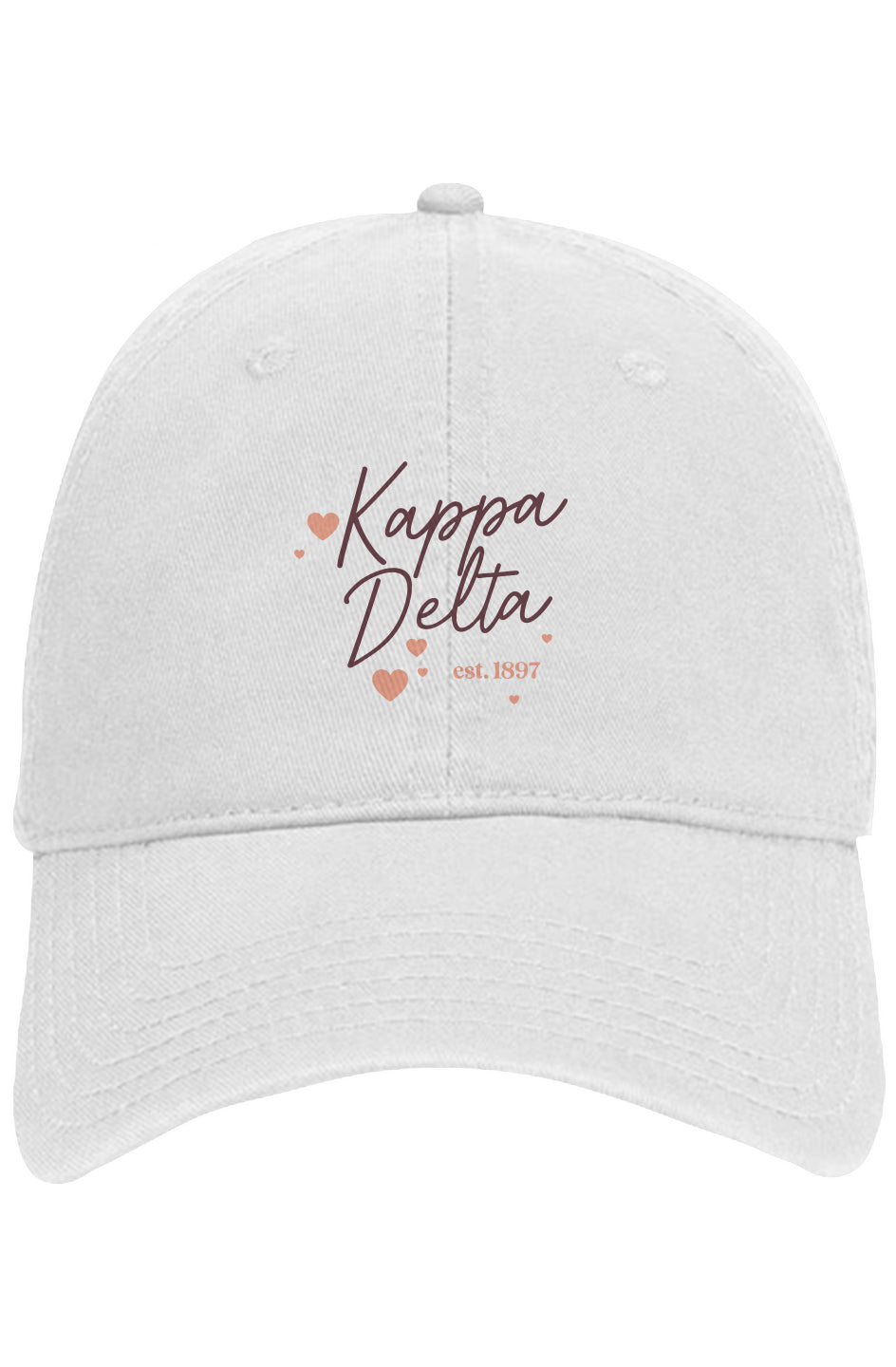 KD Script Kappa Delta Heart Embroidered Dad Hat