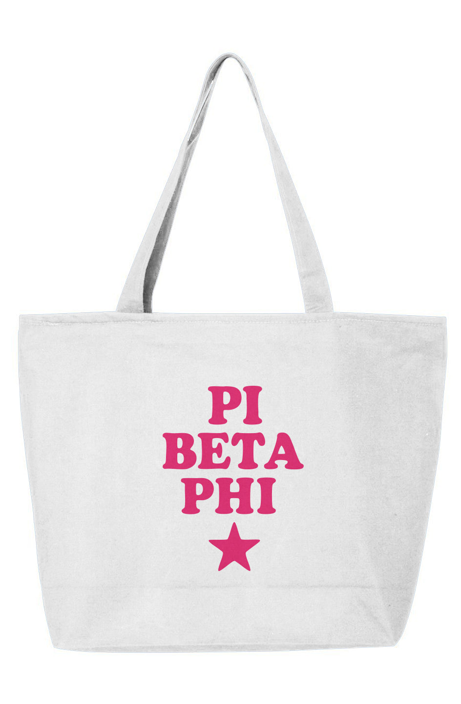 PBP PINK STAR-25L Zippered Tote