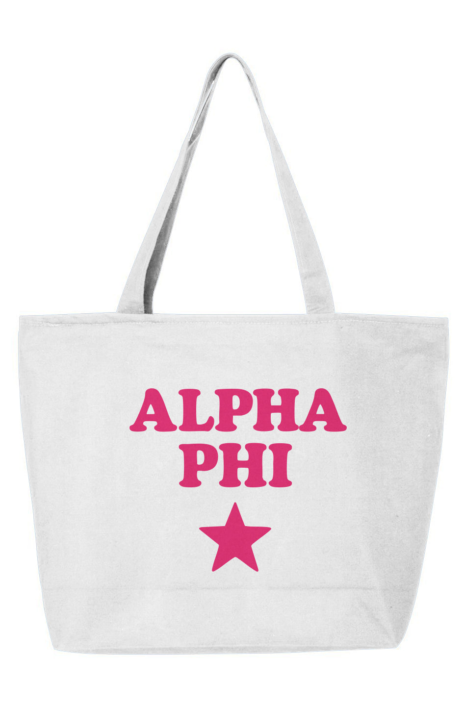 AP PINK STAR-25L Zippered Tote