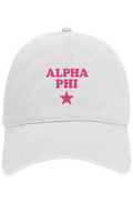 AP PINK STAR- Otto 6 panel dad hat