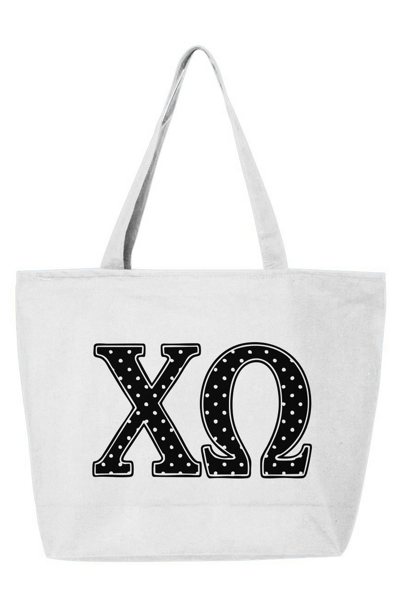 XO POLKA DOTS- 25L Zippered Tote