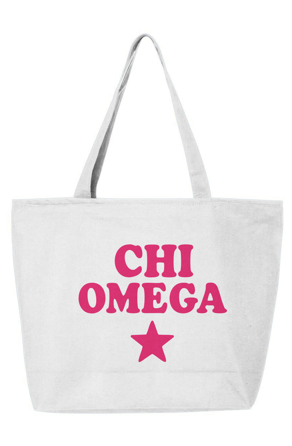 XO PINK STAR- 25L Zippered Tote