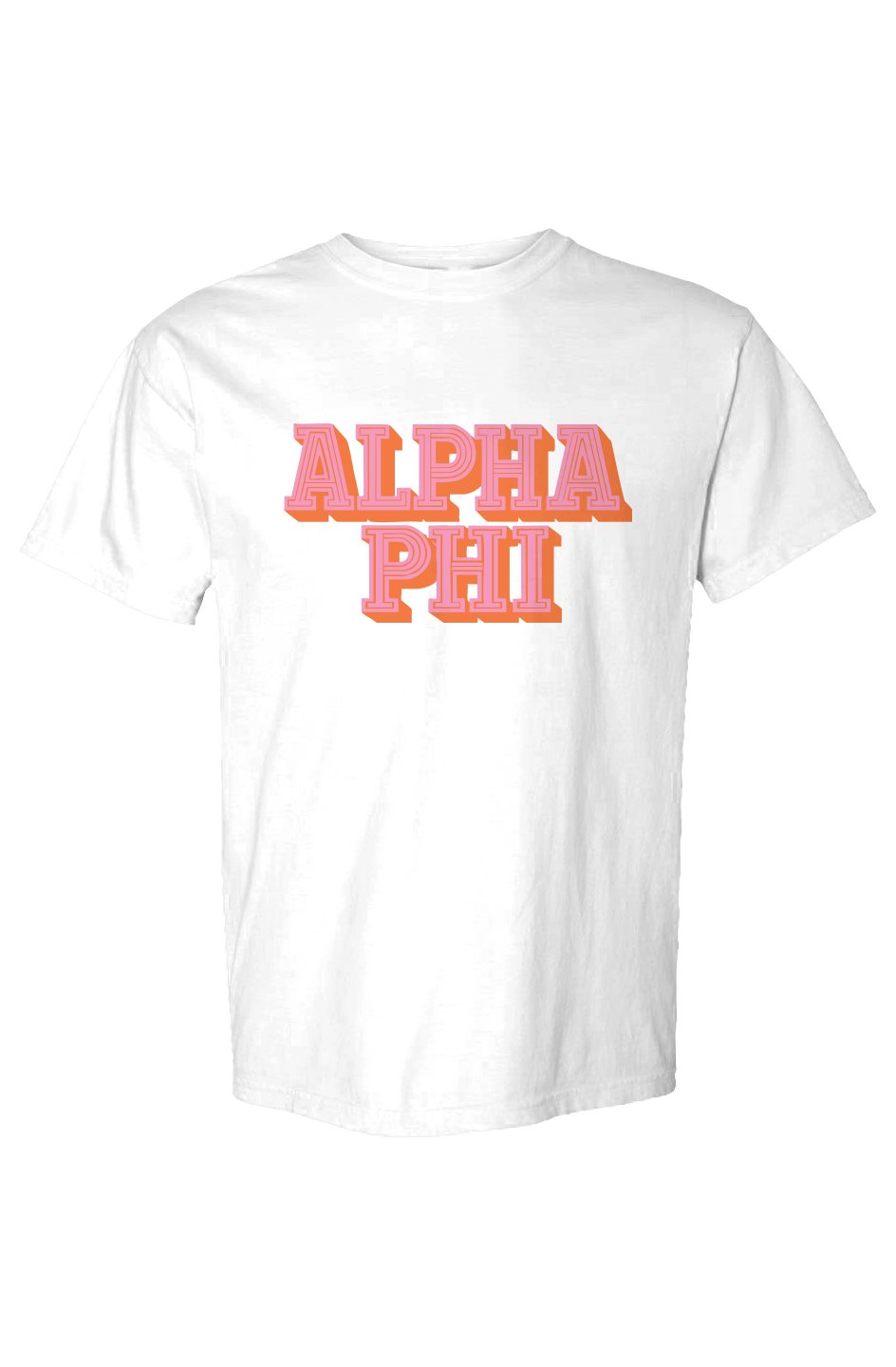 ALPHA PHI STACKED -Comfort Colors Heavyweight T Shirt
