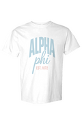 ALPHA PHI LARGE-Comfort Colors Heavyweight T Shirt