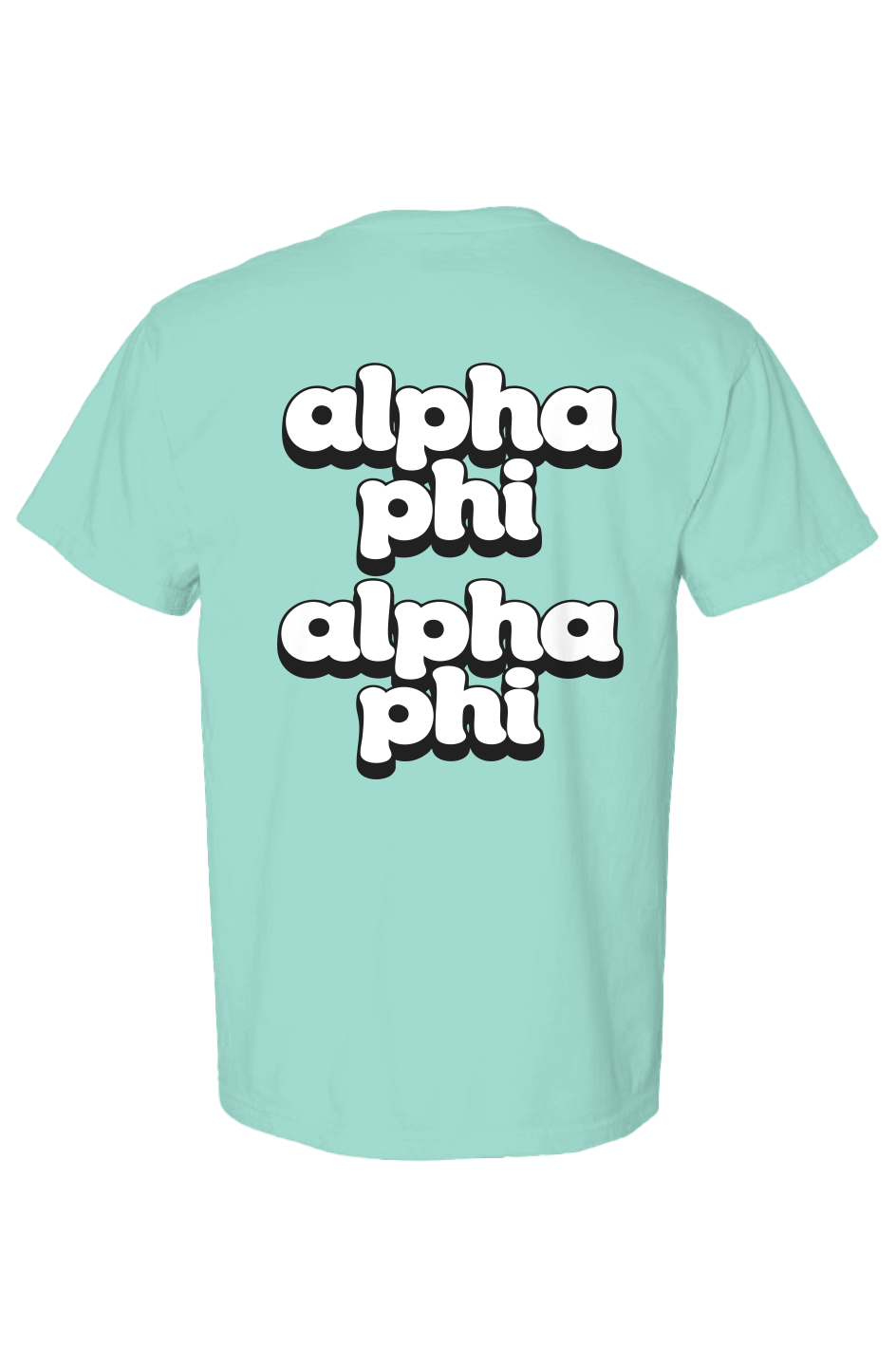 ALPHA PHI RETRO BUBBLE FONT- Comfort Colors Heavyweight T Shirt