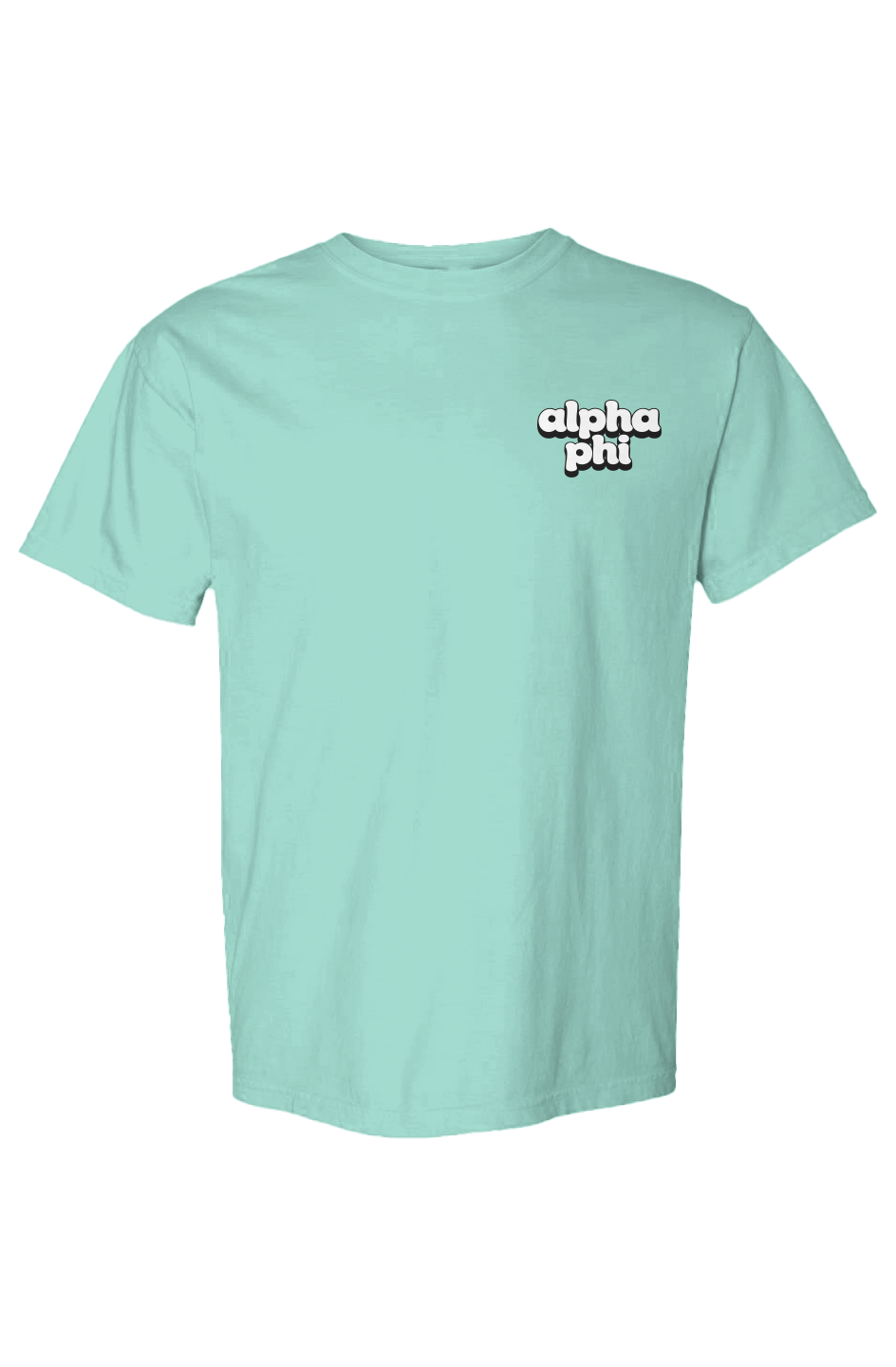 ALPHA PHI RETRO BUBBLE FONT- Comfort Colors Heavyweight T Shirt