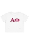 ALPHA PHI GREEK LETTERS- Street Crop Tee