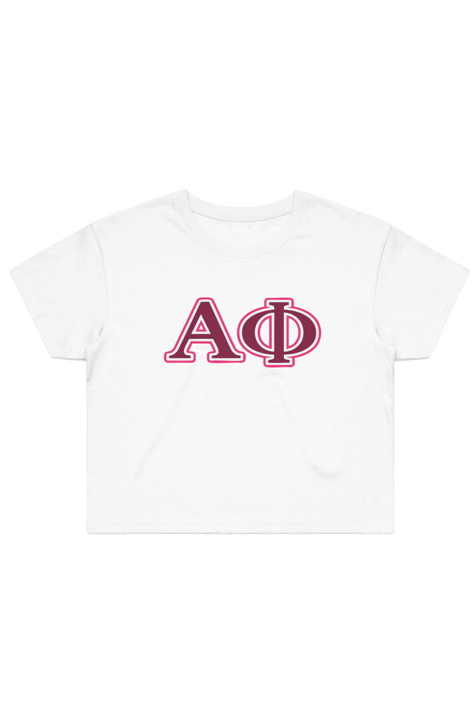 ALPHA PHI GREEK LETTERS- Street Crop Tee