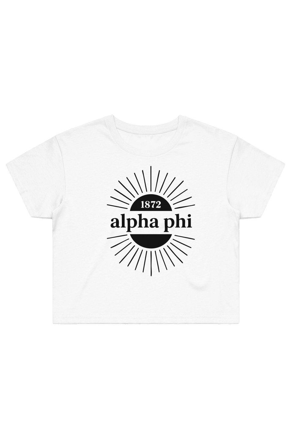 ALPHA PHI SUNBURST- Street Crop Tee