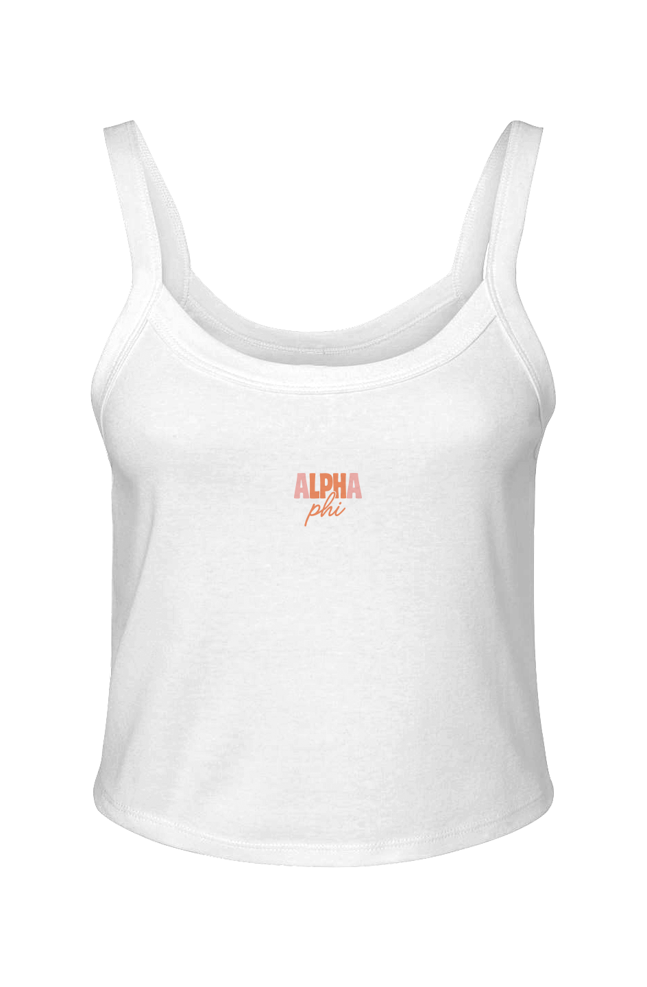 ALPHA PHI WARM COLORS-Micro Rib Spaghetti Strap Tank