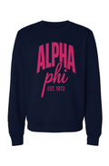 ALPHA PHI LARGE- Sponge Fleece Sweatshirt