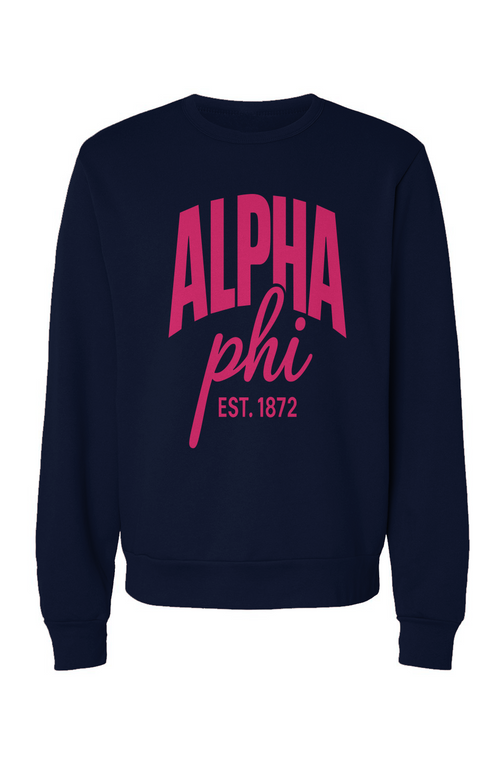 ALPHA PHI LARGE- Sponge Fleece Sweatshirt