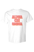 ALPHA CHI OMEGA STACKED-Comfort Colors Heavyweight T Shirt