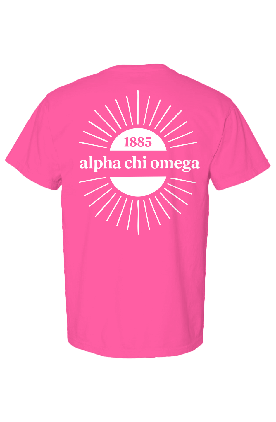 ALPHA CHI OMEGA SUNBURST-Comfort Colors Heavyweight T Shirt
