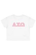 ALPHA CHI OMEGA GREEK LETTERS-Street Crop Tee