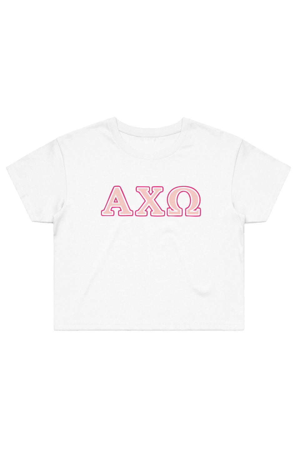 ALPHA CHI OMEGA GREEK LETTERS-Street Crop Tee