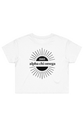 ALPHA CHI OMEGA SUNBURST-Street Crop Tee