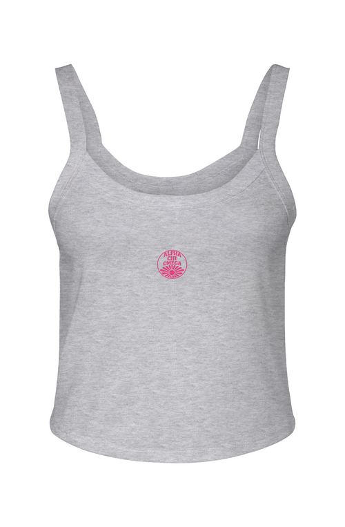 AXO CIRCLE SUNSHINE-Micro Rib Spaghetti Strap Tank