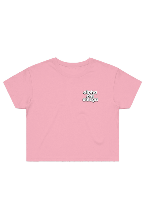 AXO RETRO BUBBLE FONT- Street Crop Tee