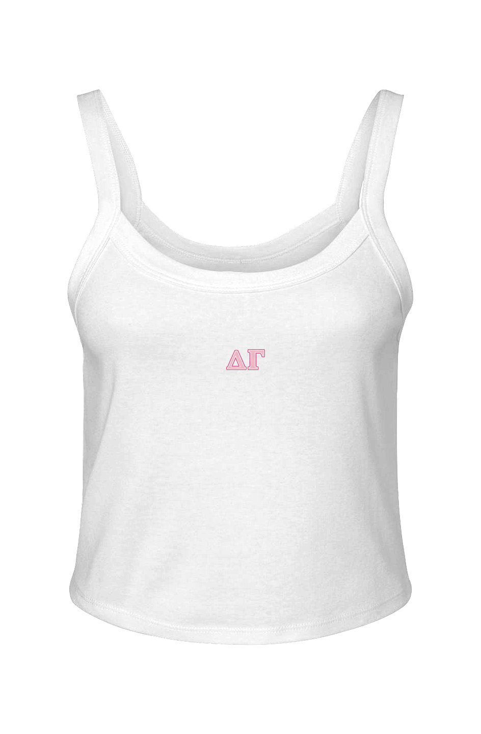 DG GREEK LETTERS- Micro Rib Spaghetti Strap Tank