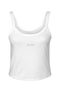 KAT GREEK LETTERS- Micro Rib Spaghetti Strap Tank