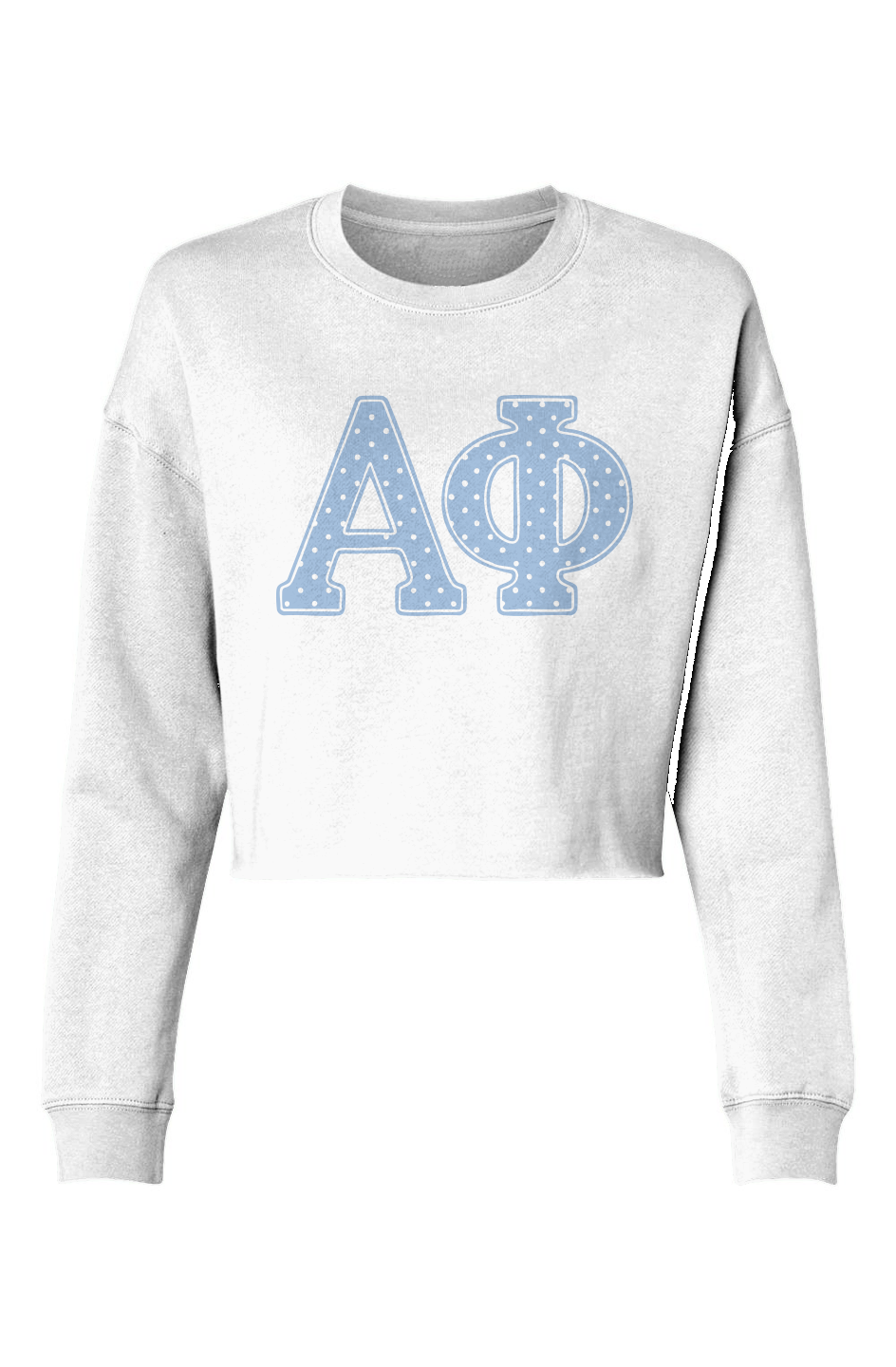 Alpha Phi Polka Dots-Lightweight Cropped Crew