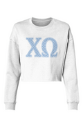 Chi Omega Polka Dots-Lightweight Cropped Crew