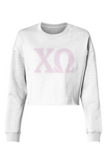 Chi Omega Polka Dots-Lightweight Cropped Crew