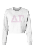 dg polka dots-Lightweight Cropped Crew