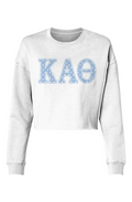 Kappa Alpha Theta Polka Dots-Lightweight Cropped Crew