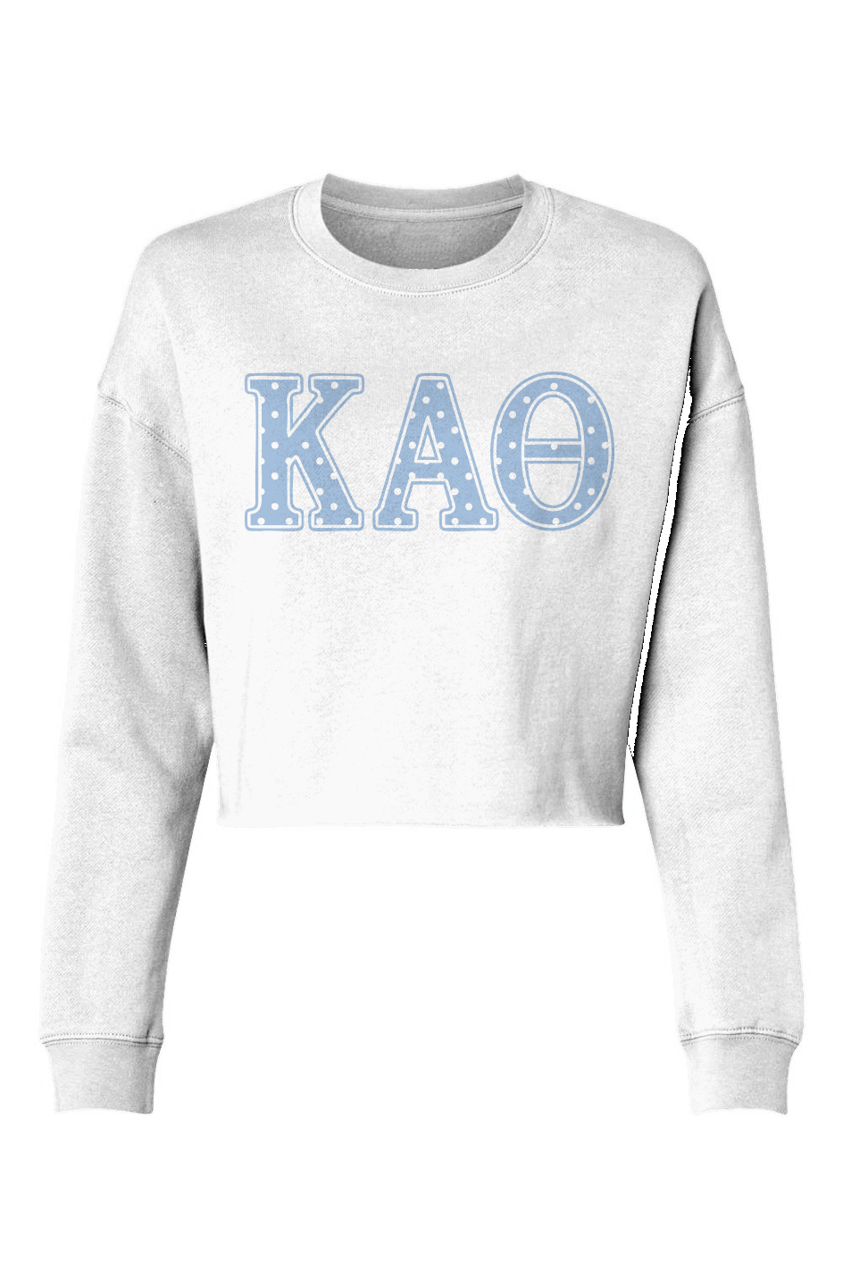 Kappa Alpha Theta Polka Dots-Lightweight Cropped Crew