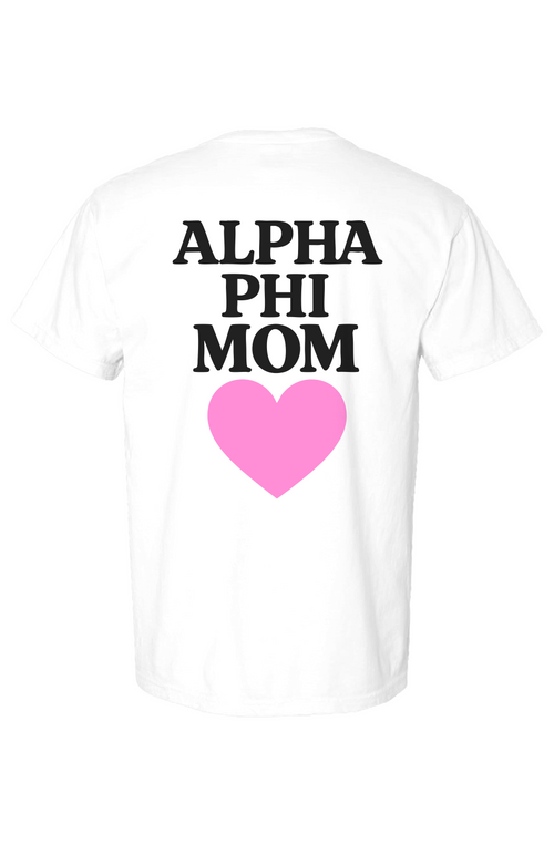 Alpha Phi Mom-Comfort Colors Heavyweight T Shirt