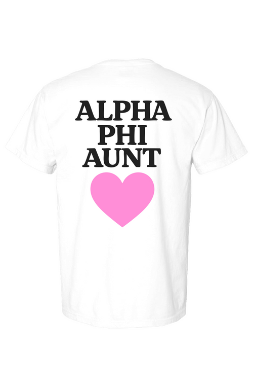 Alpha Phi Aunt-Comfort Colors Heavyweight T Shirt