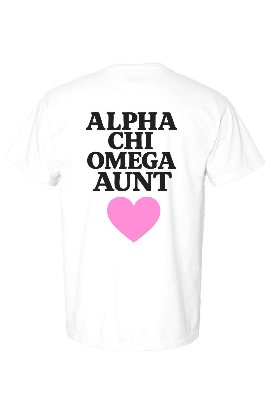 Alpha Chi Omega Aunt- Comfort Colors Heavyweight T Shirt