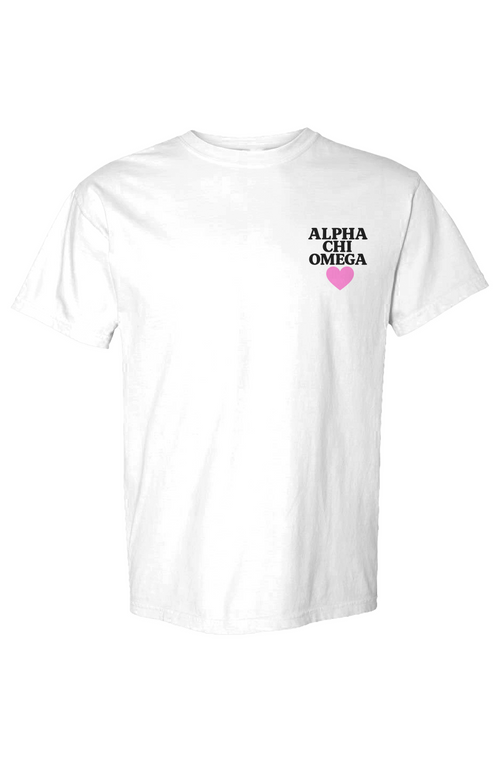 Alpha Chi Omega Aunt- Comfort Colors Heavyweight T Shirt