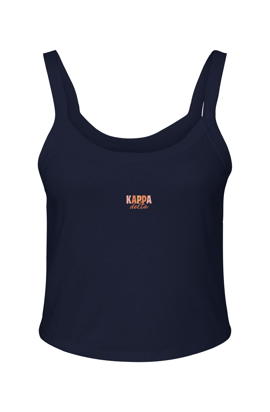 KD Embroidered WARM COLORS-Micro Rib Spaghetti Strap Tank