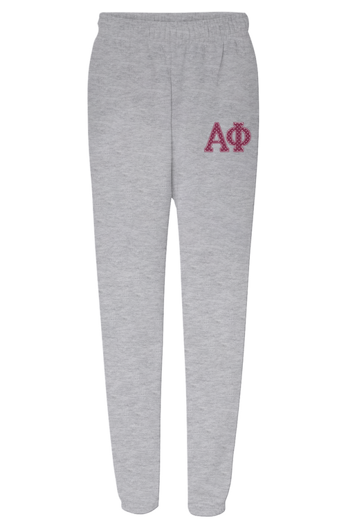 Alpha Phi Polka dots_Burgundy Unisex Heavyweight Sweatpants