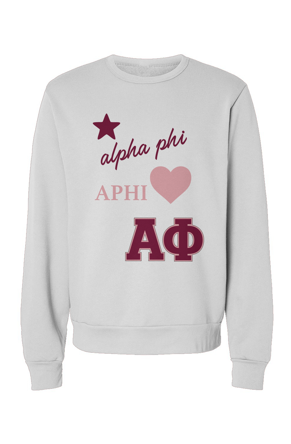 Alpha Phi Oversized Graphic Sponge Fleece Sweatshirt