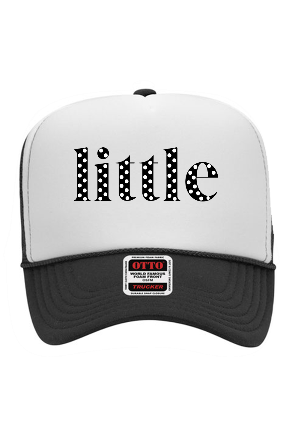 "Little" Polka Dots 5 Panel High Crown Trucker Cap