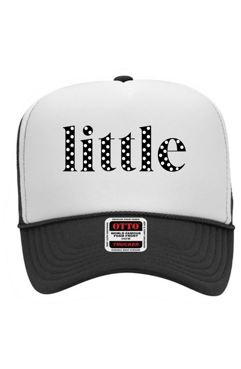 "Little" Polka Dots 5 Panel High Crown Trucker Cap