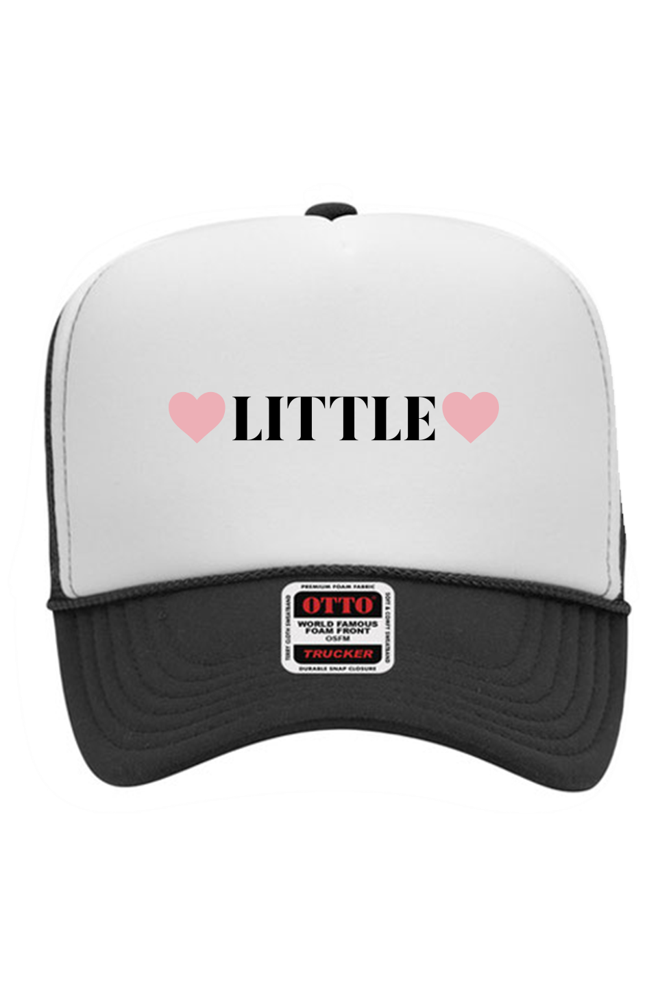 "Little" Hearts 5 Panel High Crown Trucker Cap